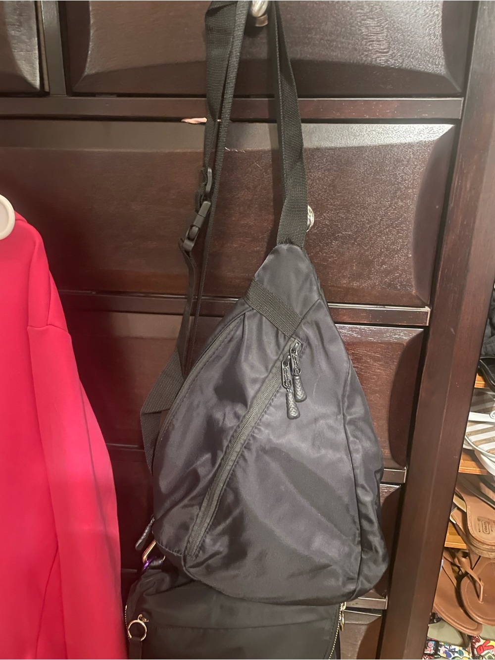 Black Sling Crossbody Bag for Men - Lightweight Everyday Carry